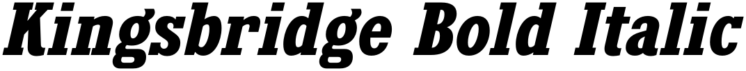 Kingsbridge Bold Italic