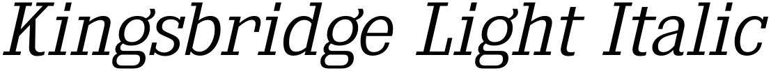 Kingsbridge Light Italic