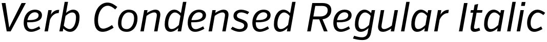 Verb Condensed Regular Italic