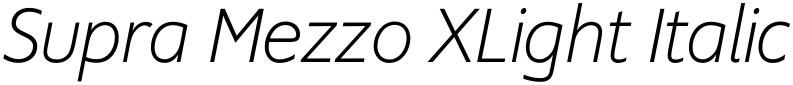 Supra Mezzo XLight Italic