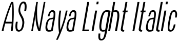 AS Naya Light Italic