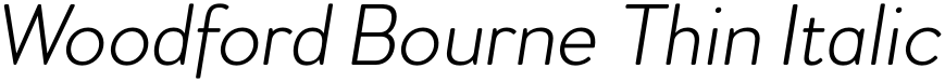 Woodford Bourne Thin Italic