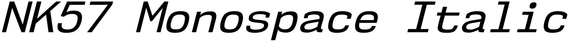 NK57 Monospace Italic
