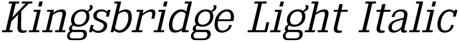 Kingsbridge Light Italic