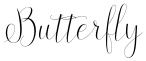 Butterfly font