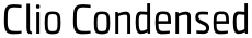 Clio Condensed font